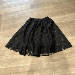 Gracia A-Line Square Sheer Midi Skirt